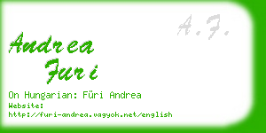 andrea furi business card