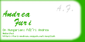 andrea furi business card